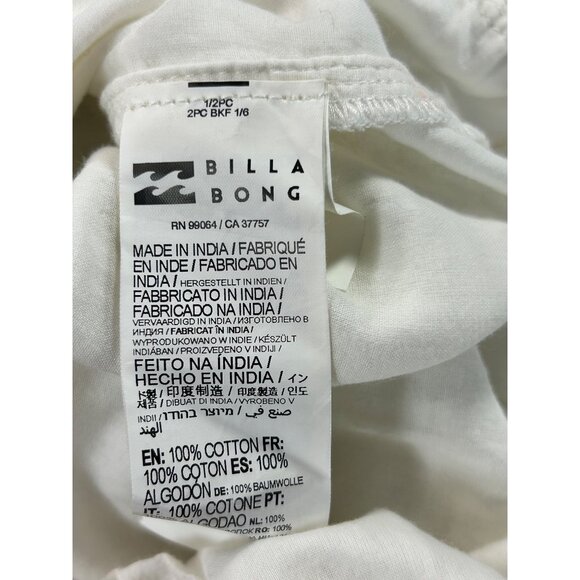 BILLABONG WRANGLER Simply Sweet Crop Top L White Eyelet VNeck Puff Sleeve Ruffle - Picture 6 of 9